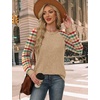 image:imageWIHOLL Long Sleeve Shirts for Women Lightweight Sweaters Fall Outfits 2026 Color Block Winter Clothing Dressy Casual Soft08red Yellow Plaid