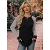 image:imageWIHOLL Long Sleeve Shirts for Women Lightweight Sweaters Fall Outfits 2026 Color Block Winter Clothing Dressy Casual SoftBlack White