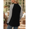 image:imageWIHOLL Long Sleeve Shirts for Women Lightweight Sweaters Fall Outfits 2026 Color Block Winter Clothing Dressy Casual SoftBlack White