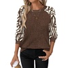 image:imageWIHOLL Long Sleeve Shirts for Women Lightweight Sweaters Fall Outfits 2026 Color Block Winter Clothing Dressy Casual SoftBrown Apricot