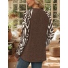 image:imageWIHOLL Long Sleeve Shirts for Women Lightweight Sweaters Fall Outfits 2026 Color Block Winter Clothing Dressy Casual SoftBrown Apricot