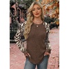image:imageWIHOLL Long Sleeve Shirts for Women Lightweight Sweaters Fall Outfits 2026 Color Block Winter Clothing Dressy Casual SoftBrown Apricot