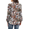 image:imageWIHOLL Long Sleeve Shirts for Women Mock Neck Tops Pleated Front Blouses Dressy Casual Spring Fall Clothes 2026 Fashion05  Vintage Pink Floral