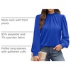image:imageWIHOLL Long Sleeve Shirts for Women Mock Neck Tops Pleated Front Blouses Dressy Casual Spring Fall Clothes 2026 Fashion12  Blue