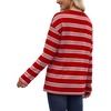 image:imageWIHOLL Long Sleeve Shirts for Women Stripe Tops Loose Oversized Fall OutfitRed White