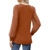 image:imageWIHOLL Long Sleeve Shirts for Women Tops Tunic Fall Trendy Crew Neck ClothesAcaramel Orange
