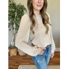 image:imageWIHOLL Long Sleeve Shirts for Women Tops Tunic Fall Trendy Crew Neck ClothesBeige