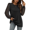 image:imageWIHOLL Long Sleeve Shirts for Women Tops Tunic Fall Trendy Crew Neck ClothesBlack