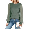 image:imageWIHOLL Long Sleeve Shirts for Women Tops Tunic Fall Trendy Crew Neck ClothesDeepgreen