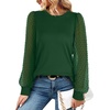 image:imageWIHOLL Long Sleeve Shirts for Women Tops Tunic Fall Trendy Crew Neck ClothesGreen