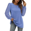 image:imageWIHOLL Long Sleeve Shirts for Women Tops Tunic Fall Trendy Crew Neck ClothesLight Blue