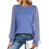 image:imageWIHOLL Long Sleeve Shirts for Women Tops Tunic Fall Trendy Crew Neck ClothesLight Blue