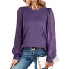image:imageWIHOLL Long Sleeve Shirts for Women Tops Tunic Fall Trendy Crew Neck ClothesPurple