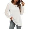 image:imageWIHOLL Long Sleeve Shirts for Women Tops Tunic Fall Trendy Crew Neck ClothesWhite