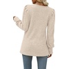 image:imageWIHOLL Long Sleeve Shirts for Women Trendy Casual Square Neck Tops Lightweight Sweaters02cream