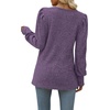 image:imageWIHOLL Long Sleeve Shirts for Women Trendy Casual Square Neck Tops Lightweight Sweaters04purple