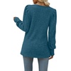 image:imageWIHOLL Long Sleeve Shirts for Women Trendy Casual Square Neck Tops Lightweight Sweaters05marine Blue