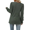 image:imageWIHOLL Long Sleeve Shirts for Women Trendy Casual Square Neck Tops Lightweight Sweaters06green