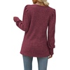 image:imageWIHOLL Long Sleeve Shirts for Women Trendy Casual Square Neck Tops Lightweight Sweaters07red