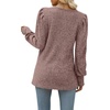 image:imageWIHOLL Long Sleeve Shirts for Women Trendy Casual Square Neck Tops Lightweight Sweaters08pink