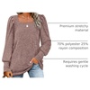 image:imageWIHOLL Long Sleeve Shirts for Women Trendy Casual Square Neck Tops Lightweight Sweaters08pink