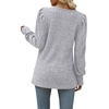 image:imageWIHOLL Long Sleeve Shirts for Women Trendy Casual Square Neck Tops Lightweight Sweaters09light Grey
