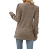 image:imageWIHOLL Long Sleeve Shirts for Women Trendy Casual Square Neck Tops Lightweight Sweaters10coffee