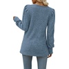 image:imageWIHOLL Long Sleeve Shirts for Women Trendy Casual Square Neck Tops Lightweight Sweaters11blue