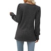 image:imageWIHOLL Long Sleeve Shirts for Women Trendy Casual Square Neck Tops Lightweight Sweaters12dark Grey