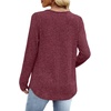 image:imageWIHOLL Long Sleeve Shirts for Women V Neck Lightweight Sweaters Casual Tunic Tops Outfits Fall Fashion Clothes 202607  Purple Red