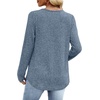 image:imageWIHOLL Long Sleeve Shirts for Women V Neck Lightweight Sweaters Casual Tunic Tops Outfits Fall Fashion Clothes 202608  Light Blue