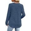 image:imageWIHOLL Long Sleeve Shirts for Women V Neck Lightweight Sweaters Casual Tunic Tops Outfits Fall Fashion Clothes 202609  Blue