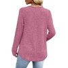 image:imageWIHOLL Long Sleeve Shirts for Women V Neck Lightweight Sweaters Casual Tunic Tops Outfits Fall Fashion Clothes 202609  Hot Pink