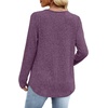 image:imageWIHOLL Long Sleeve Shirts for Women V Neck Lightweight Sweaters Casual Tunic Tops Outfits Fall Fashion Clothes 202609  Purple