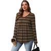 image:imageWIHOLL Long Sleeve Shirts for Women V Neck Lightweight Sweaters Casual Tunic Tops Outfits Fall Fashion Clothes 202611  Orange Stripes