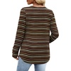 image:imageWIHOLL Long Sleeve Shirts for Women V Neck Lightweight Sweaters Casual Tunic Tops Outfits Fall Fashion Clothes 202611  Orange Stripes
