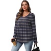 image:imageWIHOLL Long Sleeve Shirts for Women V Neck Lightweight Sweaters Casual Tunic Tops Outfits Fall Fashion Clothes 202612  Purple Blue Stripes