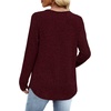 image:imageWIHOLL Long Sleeve Shirts for Women V Neck Lightweight Sweaters Casual Tunic Tops Outfits Fall Fashion Clothes 202615  Maroon