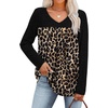 image:imageWIHOLL Long Sleeve Shirts for Women V Neck Lightweight Sweaters Casual Tunic Tops Outfits Fall Fashion Clothes 202617  Leopard Print