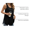 image:imageWIHOLL Loose Fit Tank Tops for Women Scoop Neck Summer Side Split Sleeveless Shirts 2026 FashionAblack