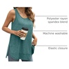 image:imageWIHOLL Loose Fit Tank Tops for Women Scoop Neck Summer Side Split Sleeveless Shirts 2026 FashionC0 Pine Green