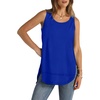 image:imageWIHOLL Loose Fit Tank Tops for Women Scoop Neck Summer Side Split Sleeveless Shirts 2026 FashionDblue