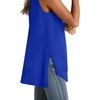 image:imageWIHOLL Loose Fit Tank Tops for Women Scoop Neck Summer Side Split Sleeveless Shirts 2026 FashionDblue
