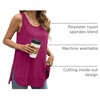 image:imageWIHOLL Loose Fit Tank Tops for Women Scoop Neck Summer Side Split Sleeveless Shirts 2026 FashionDgrey Purple