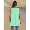 image:imageWIHOLL Loose Fit Tank Tops for Women Scoop Neck Summer Side Split Sleeveless Shirts 2026 FashionDlight Green