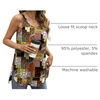 image:imageWIHOLL Loose Fit Tank Tops for Women Scoop Neck Summer Side Split Sleeveless Shirts 2026 FashionGbrown Print