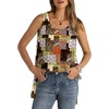 image:imageWIHOLL Loose Fit Tank Tops for Women Scoop Neck Summer Side Split Sleeveless Shirts 2026 FashionGbrown Print