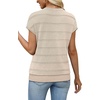 image:imageWIHOLL Short Sleeve Sweater for Women V Neck Trendy Summer Tops 2026 Spring Fashion Clothing Business Casual OutfitsApricot