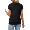 image:imageWIHOLL Short Sleeve Sweater for Women V Neck Trendy Summer Tops 2026 Spring Fashion Clothing Business Casual OutfitsBlack