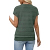 image:imageWIHOLL Short Sleeve Sweater for Women V Neck Trendy Summer Tops 2026 Spring Fashion Clothing Business Casual OutfitsGrey Green